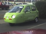 funny green car