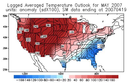 CAS temperature outlook