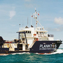 Planktos's boat the Weatherbird II sets sail on its mission to dump iron dust into the Pacific.