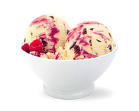 No, not my white chocolate raspberry truffle ice cream!