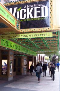 Wicked sign on Broadway