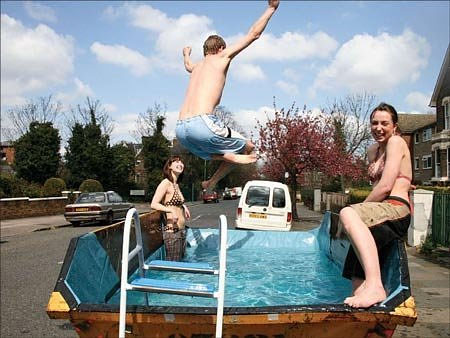 dumpster swimming pool