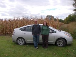 Prius in corn field