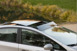 Solar panel with moonroof 