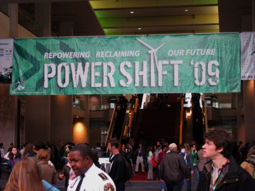 Students at a Powershift 2009 rally.