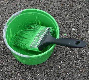 Green paintbrush