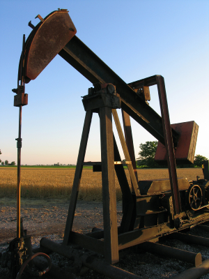 oil rig/corn field