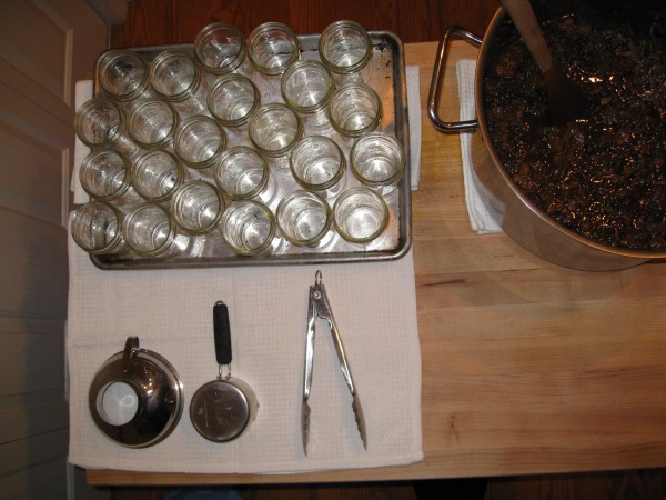 Canning setup.