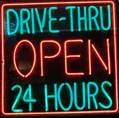 drive-thru sign