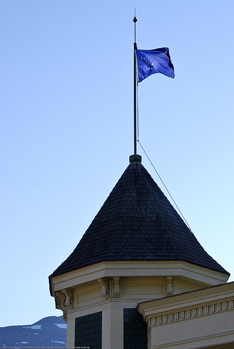 Alaska's state flag.