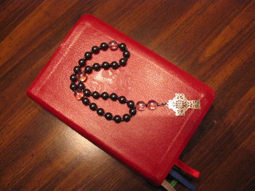 Rosary and Bible