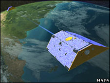 Artist's impression of Grace satellite in orbit