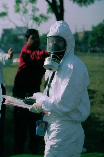 On site of the former Dow Chemical's plant in Bhopal in 2002.