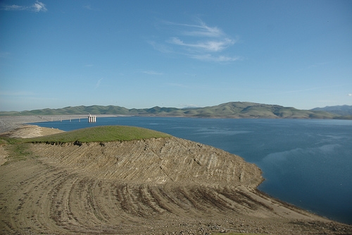 The San Luis Reservoir in California. 