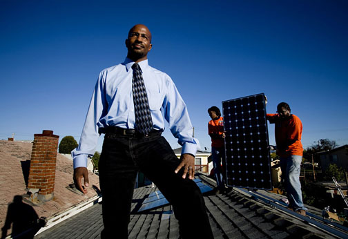 Van Jones on roof