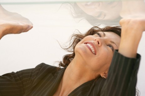 woman and glass ceiling