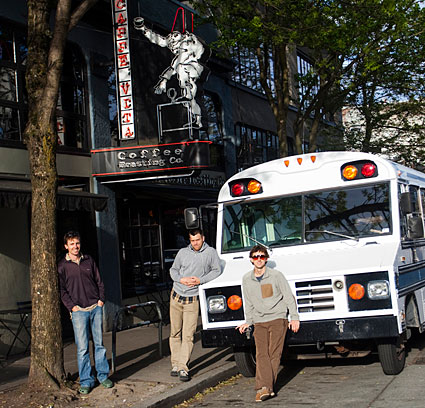 The Breaking Through Concrete bus