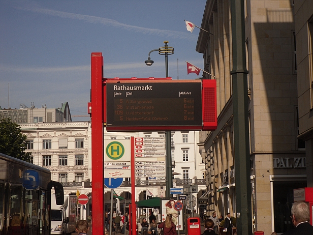 Hamburg bus sign