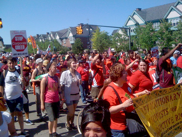 Crowds in detroit