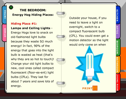 Energy Hog hiding places