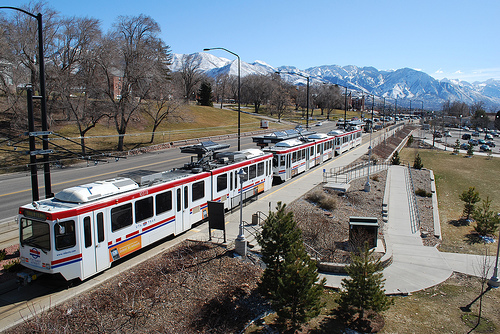 TRAX near the University of Utah