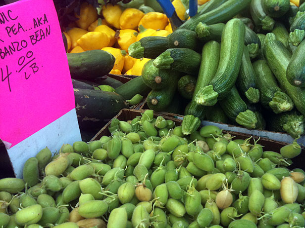 Chickpeas at the market