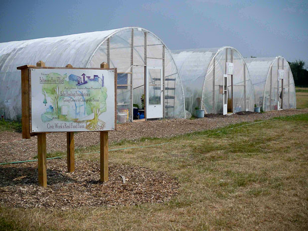 Hoophouses at Real Food Farm