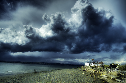 Storm clouds.