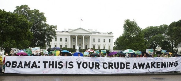 Protestors in front of White House