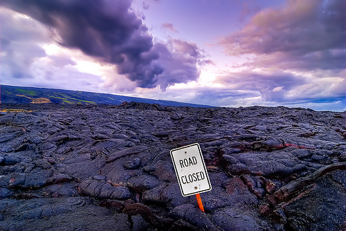 Road closed.