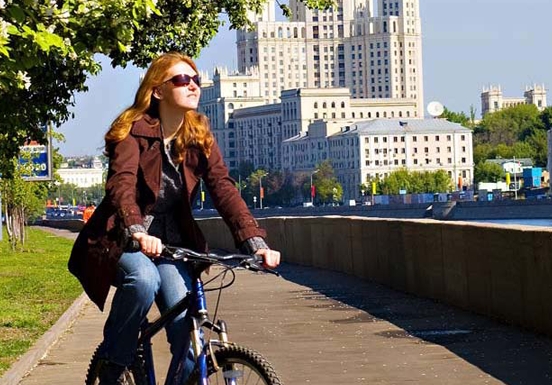 woman on bike