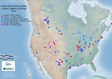 Carbon storage sites 