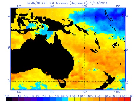 sea surface temperature anomaly