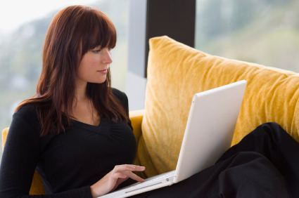 Woman with laptop