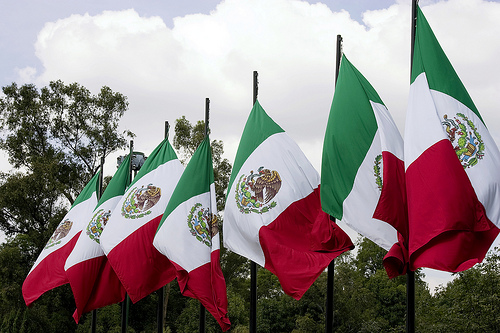 Mexican flags