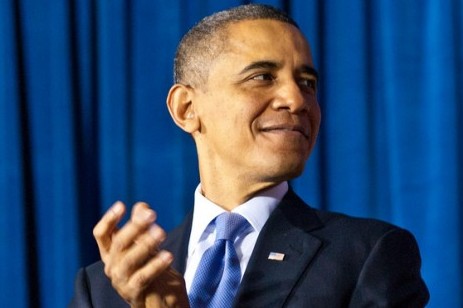 Obama at podium