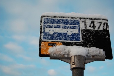 Bus stop sign