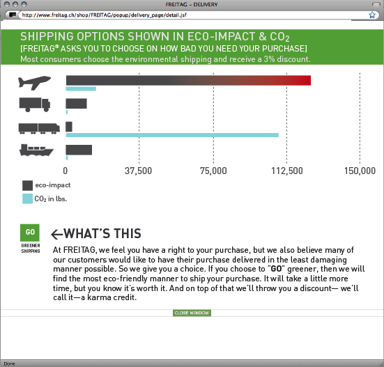 Green shipping options