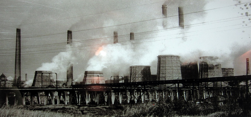 Bitterfeld, Germany, home of a chemical complex, mid-1970s.