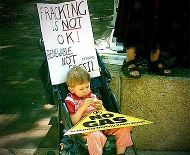 Fracking sign