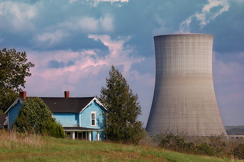 Nuclear near a house.