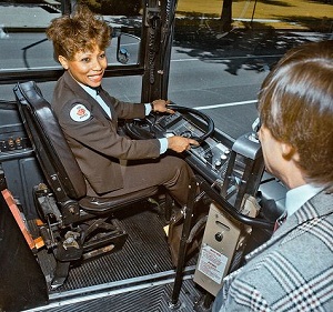 Happy bus driver