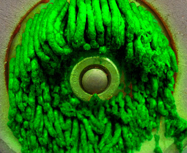 Green hamburger.