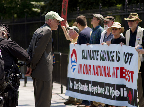 Bill McKibben gets arrested