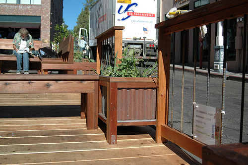 The Nevada City pocket park.