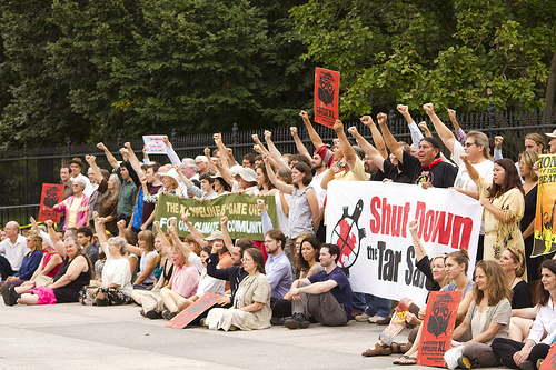 Tar sands protest.