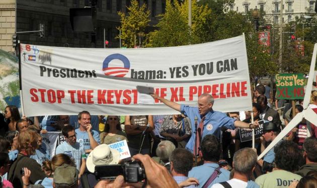 McKibben rallies a crowd