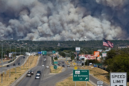 Texas wildfire. 