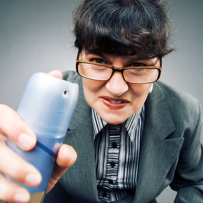 Woman with air freshener. 