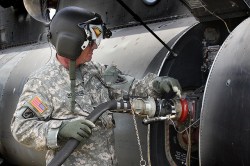 soldier filling tank